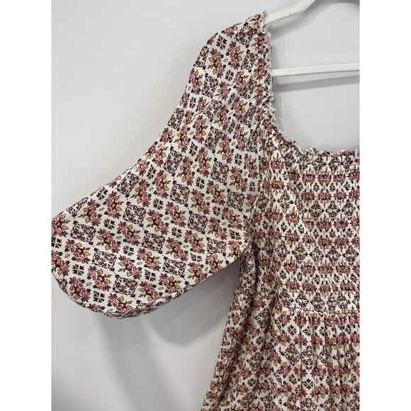 Torrid Midi Gauze Off The Shoulder Tiered Dress Floral Boho Cottagecore Sz 3X - Picture 4 of 8